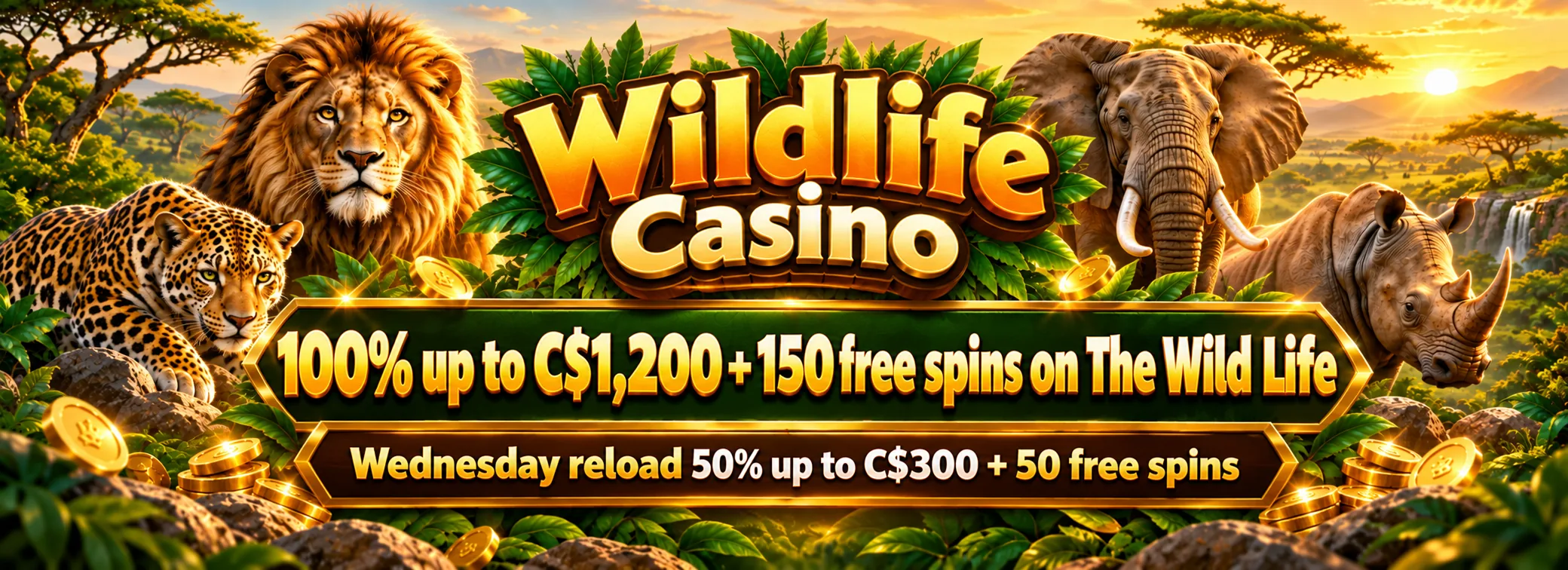 Wildlife Casino welcome package